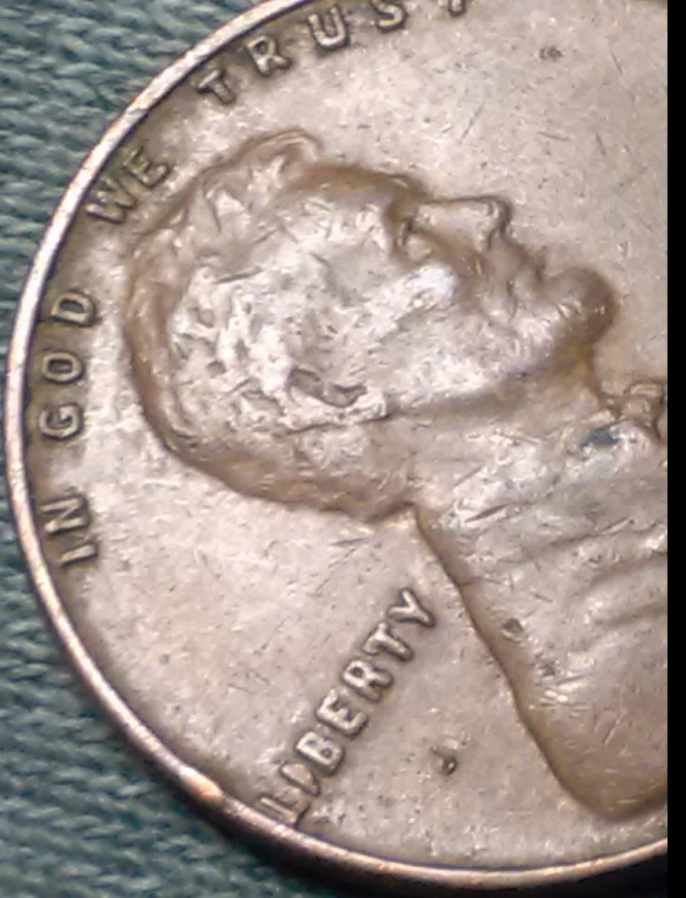 1950-P-Lincoln-Wheat-Cent-With-Die-Chip-In-